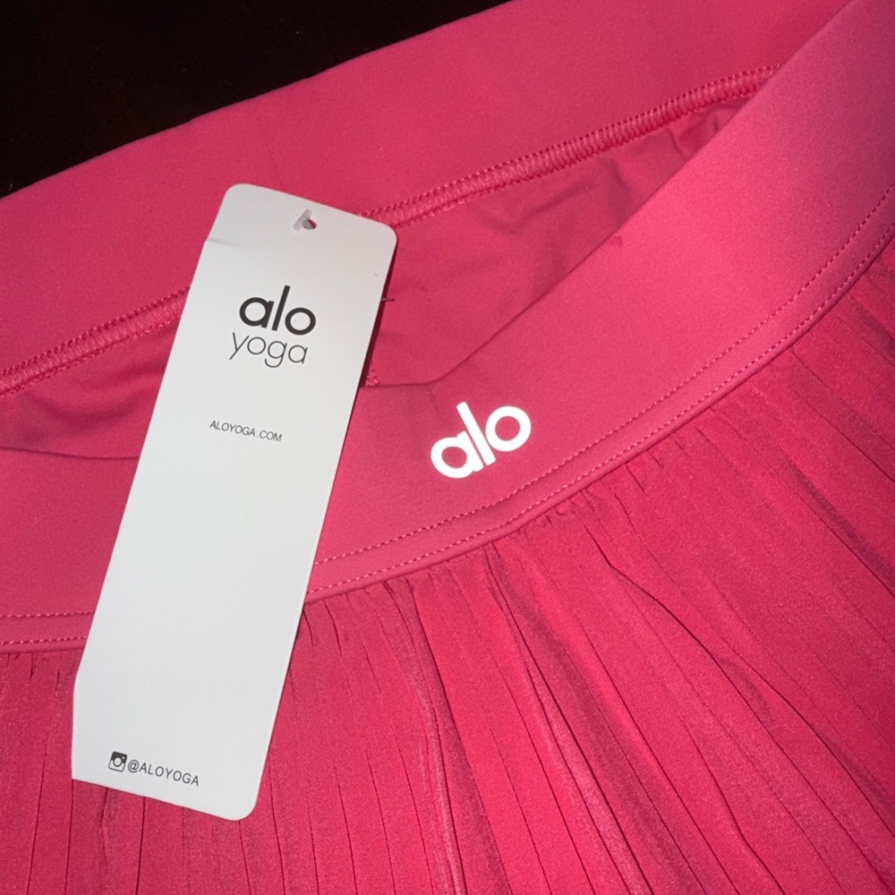 ALO Yoga Pink Tennis Skirt and Tank Set